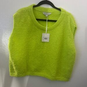 DAVI & DANI Neon Green Crew Neck Sweater